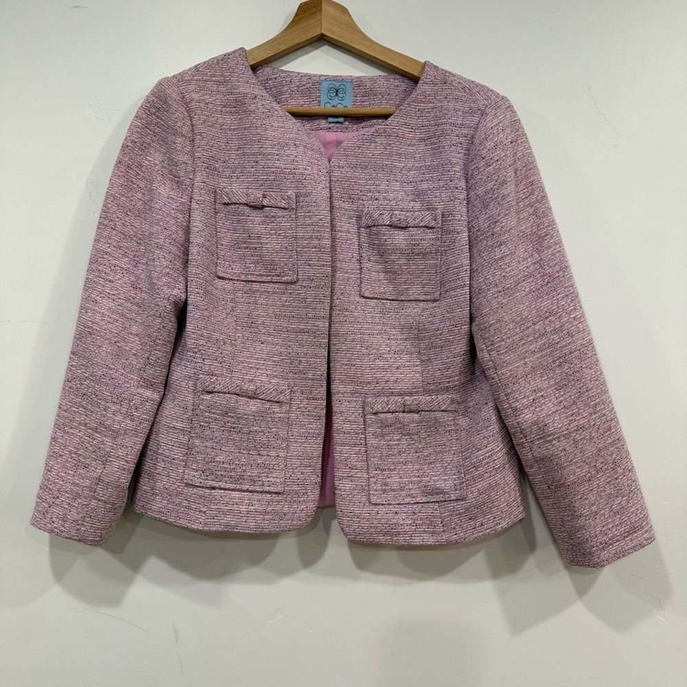 CeCe Textured Pink jacket Blazer women size M